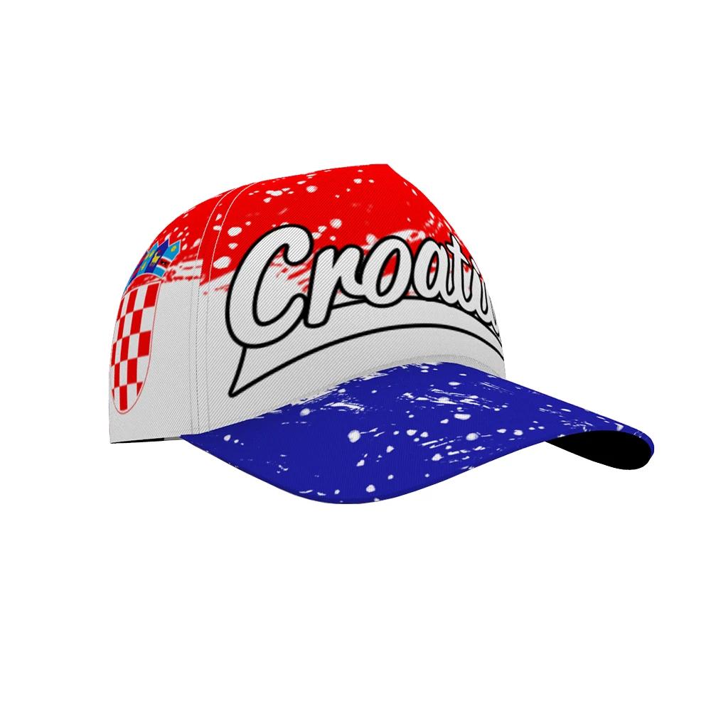 Croatia Baseball Cap Custom Name Number Team Logo Hr Mesh Hat Hrv Country Travel Croatian national Hrvatska ȭ  